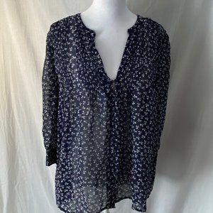 Joie Shirt Blouse Sheer Floral Small